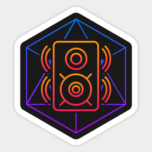 Trippy Psychedelic Rave | Speaker Sacred Geometry Sticker